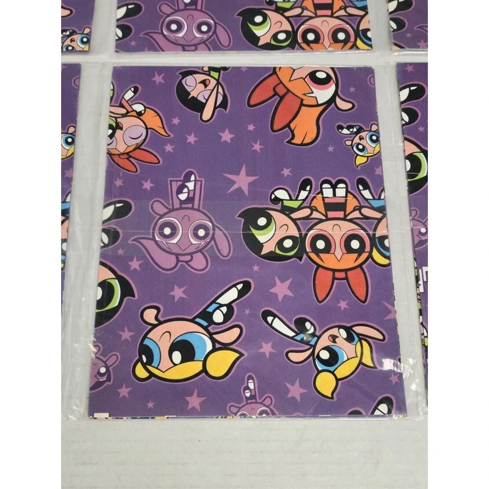 New Vtg (6) Power Puff Girls Gift Wrapping Paper American Greetings 8.33 Sq Ft
